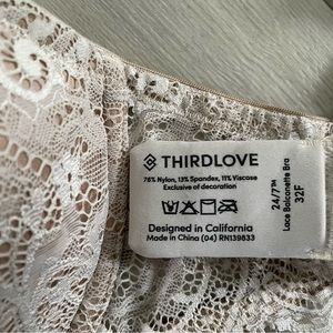 Third love lace balconette bra